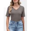 imageANRABESS Womens Half Sleeve Tops V Neck Shirts Basic Fit Tee Trendy Summer Business Casual TShirts Fashion Clothing 2026Gray Taupe