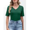 imageANRABESS Womens Half Sleeve Tops V Neck Shirts Basic Fit Tee Trendy Summer Business Casual TShirts Fashion Clothing 2026Green