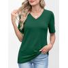 imageANRABESS Womens Half Sleeve Tops V Neck Shirts Basic Fit Tee Trendy Summer Business Casual TShirts Fashion Clothing 2026Green