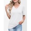 imageANRABESS Womens Half Sleeve Tops V Neck Shirts Basic Fit Tee Trendy Summer Business Casual TShirts Fashion Clothing 2026White