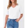 imageANRABESS Womens Half Sleeve Tops V Neck Shirts Basic Fit Tee Trendy Summer Business Casual TShirts Fashion Clothing 2026White