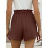 imageANRABESS Womens Shorts Casual Summer High Waisted Elastic Drawstring Comfy Lounge Wide Leg Short Pants Beach Vacation ClothesCoffee