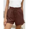 imageANRABESS Womens Shorts Casual Summer High Waisted Elastic Drawstring Comfy Lounge Wide Leg Short Pants Beach Vacation ClothesCoffee