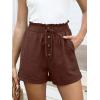 imageANRABESS Womens Shorts Casual Summer High Waisted Elastic Drawstring Comfy Lounge Wide Leg Short Pants Beach Vacation ClothesCoffee