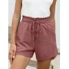 imageANRABESS Womens Shorts Casual Summer High Waisted Elastic Drawstring Comfy Lounge Wide Leg Short Pants Beach Vacation ClothesDusty Rose