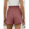 imageANRABESS Womens Shorts Casual Summer High Waisted Elastic Drawstring Comfy Lounge Wide Leg Short Pants Beach Vacation ClothesDusty Rose