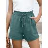 imageANRABESS Womens Shorts Casual Summer High Waisted Elastic Drawstring Comfy Lounge Wide Leg Short Pants Beach Vacation ClothesLake