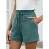 imageANRABESS Womens Shorts Casual Summer High Waisted Elastic Drawstring Comfy Lounge Wide Leg Short Pants Beach Vacation ClothesLake