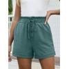 imageANRABESS Womens Shorts Casual Summer High Waisted Elastic Drawstring Comfy Lounge Wide Leg Short Pants Beach Vacation ClothesLake
