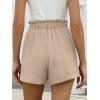 imageANRABESS Womens Shorts Casual Summer High Waisted Elastic Drawstring Comfy Lounge Wide Leg Short Pants Beach Vacation ClothesParchment