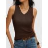 imageANRABESS Womens Wool Blend Tank Tops V Neck Sleeveless Sweater Business Casual Work Knit Shirts Slim Fit 2026 Summer OutfitsChocolate Brown