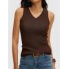 imageANRABESS Womens Wool Blend Tank Tops V Neck Sleeveless Sweater Business Casual Work Knit Shirts Slim Fit 2026 Summer OutfitsChocolate Brown
