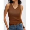imageANRABESS Womens Wool Blend Tank Tops V Neck Sleeveless Sweater Business Casual Work Knit Shirts Slim Fit 2026 Summer OutfitsDark Caramel