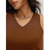 imageANRABESS Womens Wool Blend Tank Tops V Neck Sleeveless Sweater Business Casual Work Knit Shirts Slim Fit 2026 Summer OutfitsDark Caramel