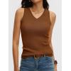 imageANRABESS Womens Wool Blend Tank Tops V Neck Sleeveless Sweater Business Casual Work Knit Shirts Slim Fit 2026 Summer OutfitsDark Caramel