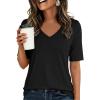 imageANRABESS Womens Half Sleeve Tops V Neck Shirts Basic Fit Tee Trendy Summer Business Casual TShirts Fashion Clothing 2026Black