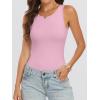 imageANRABESS Bodysuits for Women Summer Sleeveless Slim Fitted Crew Neck Bodysuit Tank Tops 2026 Sexy Going Out Trendy OutfitsPink