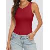 imageANRABESS Bodysuits for Women Summer Sleeveless Slim Fitted Crew Neck Bodysuit Tank Tops 2026 Sexy Going Out Trendy OutfitsRed