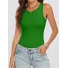 imageANRABESS Bodysuits for Women Summer Sleeveless Slim Fitted Crew Neck Bodysuit Tank Tops 2026 Sexy Going Out Trendy OutfitsSage Green