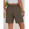 imageANRABESS Linen Shorts for Women Casual Summer High Waisted Wide Leg Lounge Beach Vacation Shorts with Pockets 2026 SpringCoffee