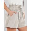imageANRABESS Linen Shorts for Women Summer Casual Wide Leg Loose High Waist Drawstring Dressy Shorts 2026 Beach Vacation ClothesApricot