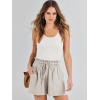 imageANRABESS Linen Shorts for Women Summer Casual Wide Leg Loose High Waist Drawstring Dressy Shorts 2026 Beach Vacation ClothesApricot