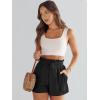 imageANRABESS Linen Shorts for Women Summer Casual Wide Leg Loose High Waist Drawstring Dressy Shorts 2026 Beach Vacation ClothesBlack