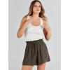 imageANRABESS Linen Shorts for Women Summer Casual Wide Leg Loose High Waist Drawstring Dressy Shorts 2026 Beach Vacation ClothesCoffee