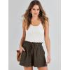 imageANRABESS Linen Shorts for Women Summer Casual Wide Leg Loose High Waist Drawstring Dressy Shorts 2026 Beach Vacation ClothesCoffee