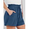 imageANRABESS Linen Shorts for Women Summer Casual Wide Leg Loose High Waist Drawstring Dressy Shorts 2026 Beach Vacation ClothesDeep Blue