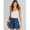 imageANRABESS Linen Shorts for Women Summer Casual Wide Leg Loose High Waist Drawstring Dressy Shorts 2026 Beach Vacation ClothesDeep Blue