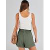 imageANRABESS Linen Shorts for Women Summer Casual Wide Leg Loose High Waist Drawstring Dressy Shorts 2026 Beach Vacation ClothesGreen