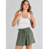 imageANRABESS Linen Shorts for Women Summer Casual Wide Leg Loose High Waist Drawstring Dressy Shorts 2026 Beach Vacation ClothesGreen