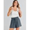 imageANRABESS Linen Shorts for Women Summer Casual Wide Leg Loose High Waist Drawstring Dressy Shorts 2026 Beach Vacation ClothesGrey