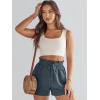 imageANRABESS Linen Shorts for Women Summer Casual Wide Leg Loose High Waist Drawstring Dressy Shorts 2026 Beach Vacation ClothesGrey