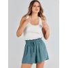 imageANRABESS Linen Shorts for Women Summer Casual Wide Leg Loose High Waist Drawstring Dressy Shorts 2026 Beach Vacation ClothesLake