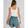 imageANRABESS Linen Shorts for Women Summer Casual Wide Leg Loose High Waist Drawstring Dressy Shorts 2026 Beach Vacation ClothesLake