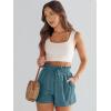 imageANRABESS Linen Shorts for Women Summer Casual Wide Leg Loose High Waist Drawstring Dressy Shorts 2026 Beach Vacation ClothesLake