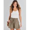 imageANRABESS Linen Shorts for Women Summer Casual Wide Leg Loose High Waist Drawstring Dressy Shorts 2026 Beach Vacation ClothesLight Brown
