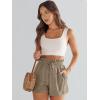 imageANRABESS Linen Shorts for Women Summer Casual Wide Leg Loose High Waist Drawstring Dressy Shorts 2026 Beach Vacation ClothesLight Brown