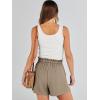 imageANRABESS Linen Shorts for Women Summer Casual Wide Leg Loose High Waist Drawstring Dressy Shorts 2026 Beach Vacation ClothesLight Brown