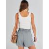 imageANRABESS Linen Shorts for Women Summer Casual Wide Leg Loose High Waist Drawstring Dressy Shorts 2026 Beach Vacation ClothesLight Grey