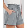 imageANRABESS Linen Shorts for Women Summer Casual Wide Leg Loose High Waist Drawstring Dressy Shorts 2026 Beach Vacation ClothesLight Grey