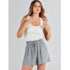 imageANRABESS Linen Shorts for Women Summer Casual Wide Leg Loose High Waist Drawstring Dressy Shorts 2026 Beach Vacation ClothesLight Grey
