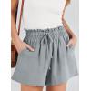 imageANRABESS Linen Shorts for Women Summer Casual Wide Leg Loose High Waist Drawstring Dressy Shorts 2026 Beach Vacation ClothesLight Grey