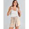 imageANRABESS Linen Shorts for Women Summer Casual Wide Leg Loose High Waist Drawstring Dressy Shorts 2026 Beach Vacation ClothesLight Khaki