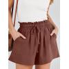 imageANRABESS Linen Shorts for Women Summer Casual Wide Leg Loose High Waist Drawstring Dressy Shorts 2026 Beach Vacation ClothesRed Brown
