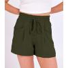imageANRABESS Shorts for Women Summer Casual High Waist Drawstring Comfy Dressy Lounge 2026 Beach Vacation Shorts with PocketsArmy Green