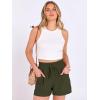 imageANRABESS Shorts for Women Summer Casual High Waist Drawstring Comfy Dressy Lounge 2026 Beach Vacation Shorts with PocketsArmy Green