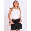 imageANRABESS Shorts for Women Summer Casual High Waist Drawstring Comfy Dressy Lounge 2026 Beach Vacation Shorts with PocketsBlack